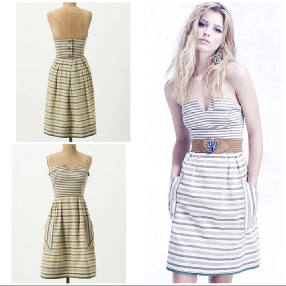 EUC Anthropologie Maeve Changing Stripes Dress